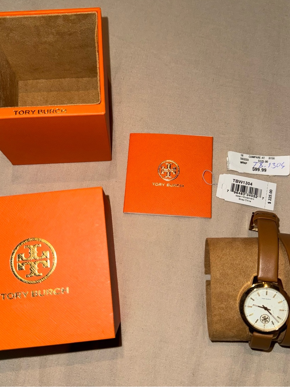 Tory Burch Camel Brown Wrap Watch - Picture 3 of 4
